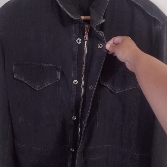 RtA Nicolas Denim Utility Field Black Jean Jacket Grunge Streetwear - Picture 15 of 16